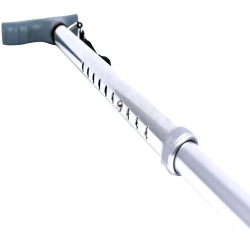 Bastón Ortopédico de Aluminio Color Plateado – Ajustable y Liviano - Imagen 3